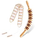 ONUEMP 2PCS Wooden Massage Fascia Stick & Back Massager Roller Rope