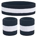 ONUPGO Kids Sweatbands Toddler Headband Wristband Set - Athletic Cotton Baby Sweat Band for Kids Youth Baby (1 Headband + 2 Wristbands)