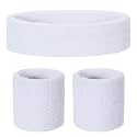 ONUPGO Kids Sweatbands Toddler Headband Wristband Set - Athletic Cotton Baby Sweat Band for Kids Youth Baby (1 Headband + 2 Wristbands)