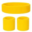 ONUPGO Kids Sweatbands Toddler Headband Wristband Set - Athletic Cotton Baby Sweat Band for Kids Youth Baby (1 Headband + 2 Wristbands)