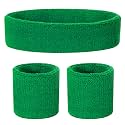ONUPGO Kids Sweatbands Toddler Headband Wristband Set - Athletic Cotton Baby Sweat Band for Kids Youth Baby (1 Headband + 2 Wristbands)