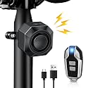 ONVIAN Bike Alarm with Motion Sensor Remote, USB-C Rechargeable Wireless Antitheft Bicycle Alarm for Bicycle Motorcycle Scooter, Sensitive Motion Detection Security Bike Accessories 110dB Super Loud