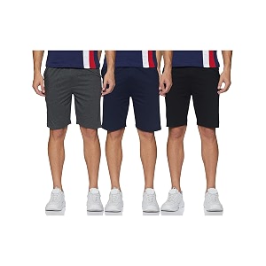 Mens Regular Fit Cotton Shorts Pack of
