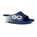 OOFOS OOahh Recovery Slide, Matrix Navy - Women’s Size 7, Men’s Size 5