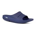 OOFOS OOahh Recovery Slide - Women’s and Men’s (Dark Blue, US Footwear Size System, Adult, Women, Numeric, Medium, 15)