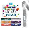 Ooly Chunkies Easy Grip Tempera Paint Sticks for Kids, Set of 6 - Metallic