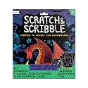 Ooly Scratch &amp; Scribble Art Kit, 8 Cards, Sticker Sheet – Dragons