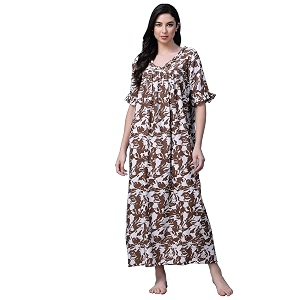 OOMPH Cotton Blend Nighty for Womens