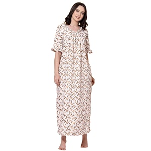 OOMPH Cotton Blend Nighty for Womens