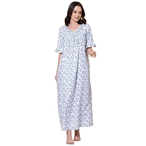 OOMPH Cotton Blend Nighty for Womens