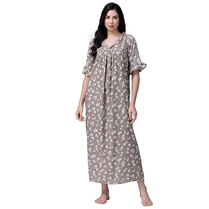 OOMPH Cotton Blend Nighty for Womens