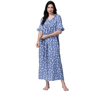 OOMPH Cotton Blend Nighty for Womens