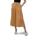 OOMPH Cotton Linen Palazzo Pant for Women