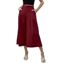 OOMPH Cotton Linen Palazzo Pant for Women