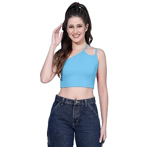 oomph crop tops for women green - mt581