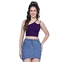 OOMPH! Crop Tops for Women, Green - mt581