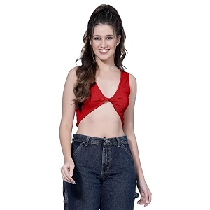 oomph crop tops for women yellow - mt577