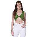 OOMPH! Crop Tops for Women, Yellow - mt577