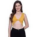 OOMPH! Crop Tops for Women, Yellow - mt577