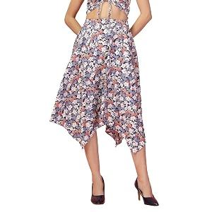 OOMPH Long Skirts for Women with Handkerchief
