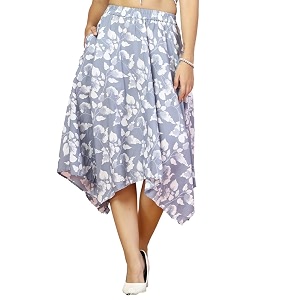 OOMPH Long Skirts for Women with Handkerchief