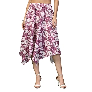OOMPH Long Skirts for Women with Handkerchief
