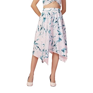 OOMPH Long Skirts for Women with Handkerchief