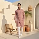 OOMPH Men39s Ethnic Traditional Asymmetric Kurta Polycotton