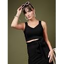 OOMPH Stretchable Sleeveless Crop Top