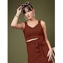 OOMPH Stretchable Sleeveless Crop Top