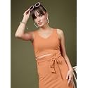OOMPH Stretchable Sleeveless Crop Top