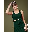 OOMPH Stretchable Sleeveless Crop Top