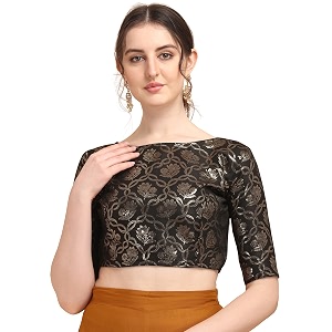 OOMPH Womens Art Silk Floral Half Sleeve
