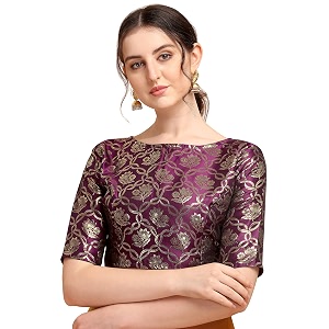 OOMPH Womens Art Silk Floral Half Sleeve