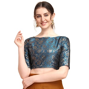 OOMPH Womens Art Silk Floral Half Sleeve