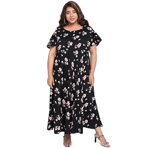 OOMPH Womens Western Fusion wear Crepe