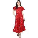 OOMPH Women39s Crepe A-Line Maxi Dress -