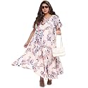 OOMPH Women39s Crepe A-Line Maxi Plus Size