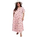 OOMPH Women39s Crepe A-Line Maxi Plus Size
