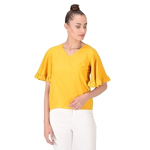 OOMPH Womens Crepe Tank Top - Pineapple
