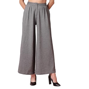 OOMPH Womens High-Waisted Pant Wide Leg