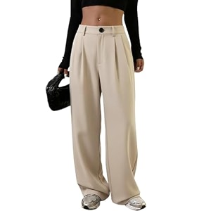 OOMPH Womens High-Waisted Pant Wide Leg