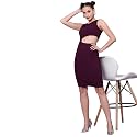 OOMPH Women39s Polyester Blend Bodycon Knee-Length Dress