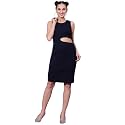 OOMPH Women39s Polyester Blend Bodycon Knee-Length Dress