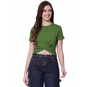 oomph women39s relaxed fit polyester crop tops mt593