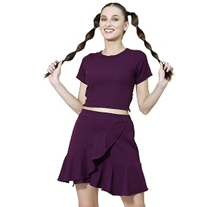 OOMPH Womens Solid Relaxed Fit Blouse