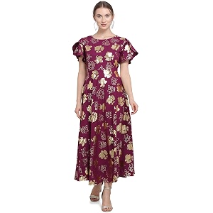 OOMPH Womens Western Fusion wear Crepe