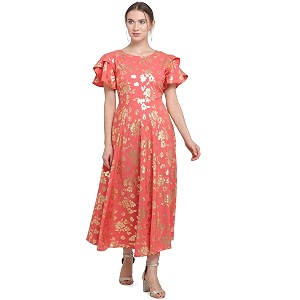 OOMPH Womens Western Fusion wear Crepe