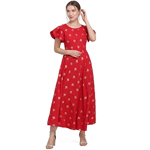 OOMPH Womens Western Fusion wear Crepe