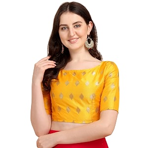 oomph women 100 art silk half sleeve blouse